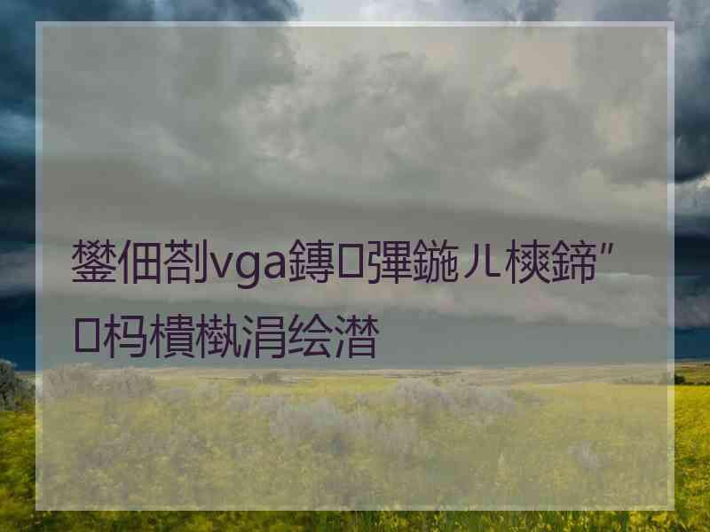 鐢佃剳vga鏄彃鍦ㄦ樉鍗″杩樻槸涓绘澘