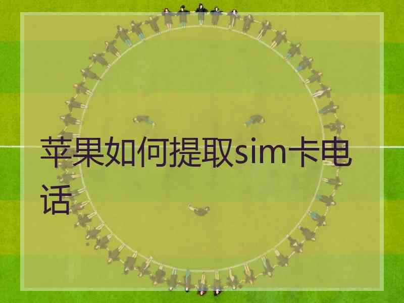 苹果如何提取sim卡电话