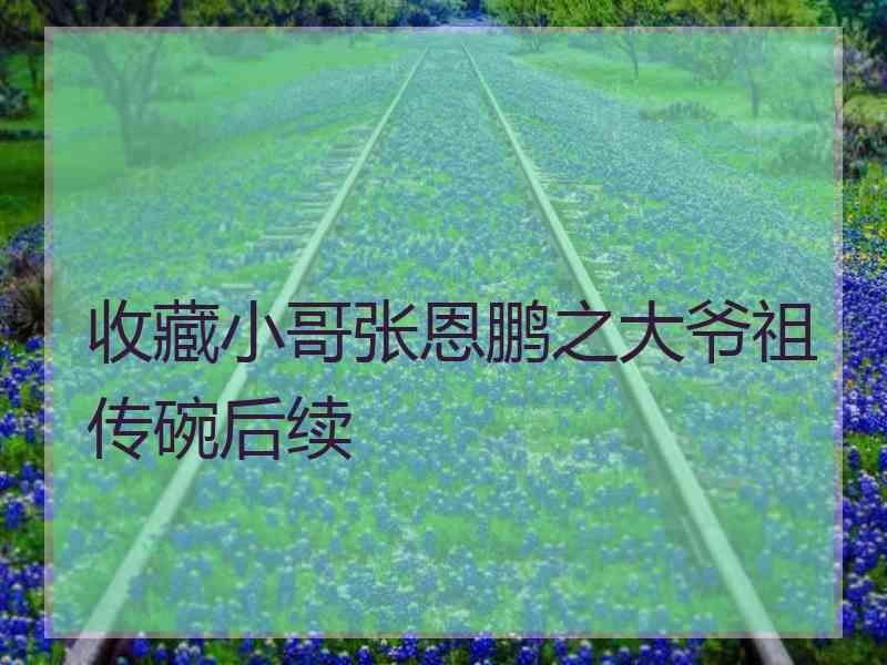 收藏小哥张恩鹏之大爷祖传碗后续