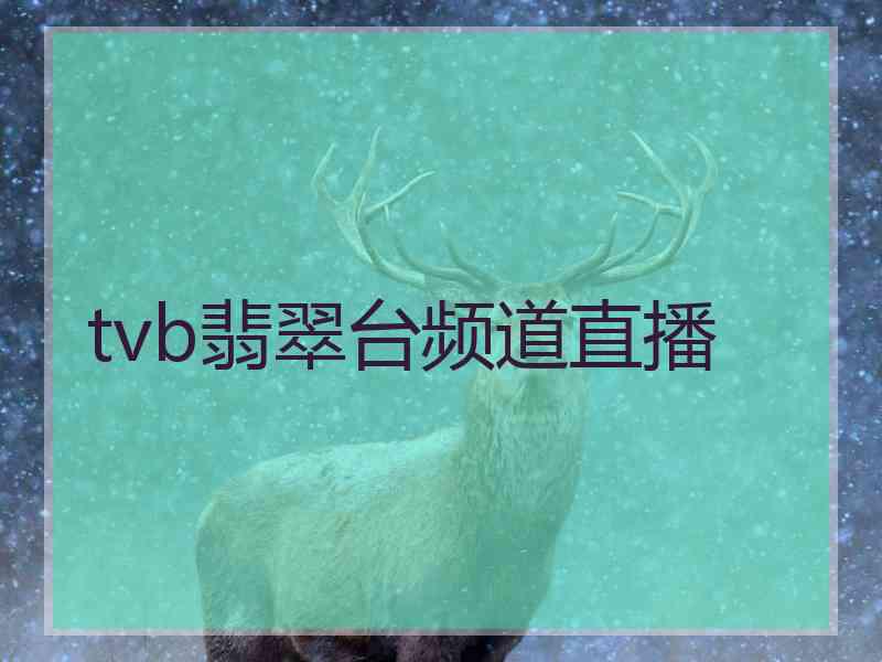 tvb翡翠台频道直播