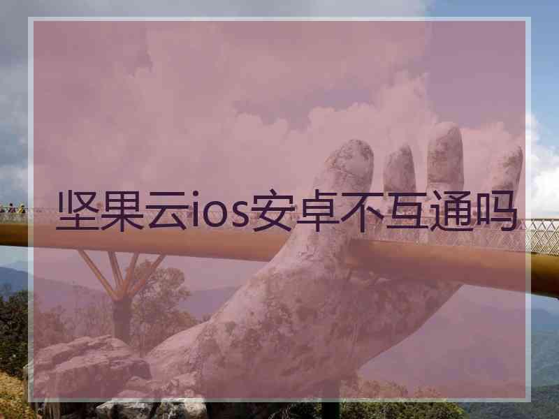 坚果云ios安卓不互通吗