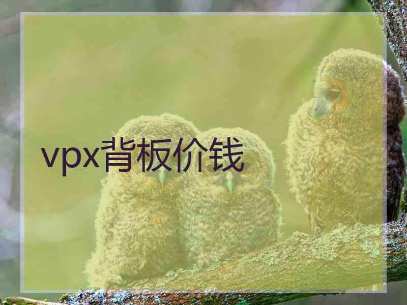 vpx背板价钱