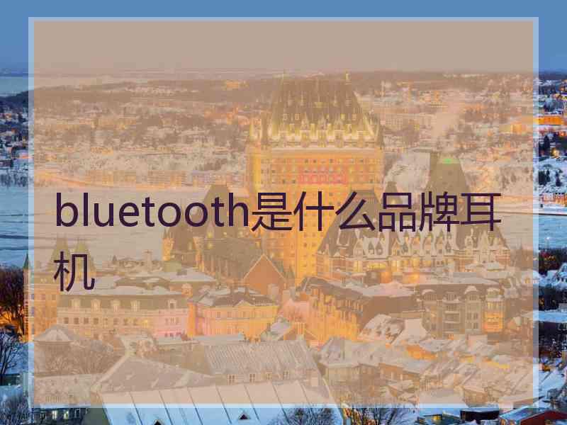 bluetooth是什么品牌耳机