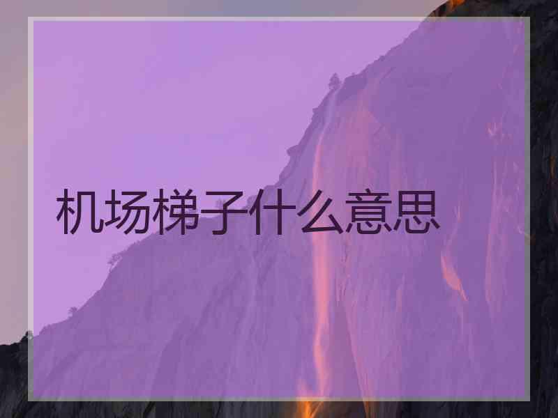 机场梯子什么意思