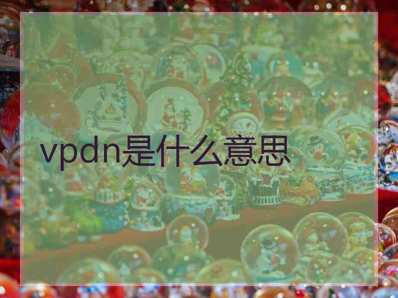 vpdn是什么意思