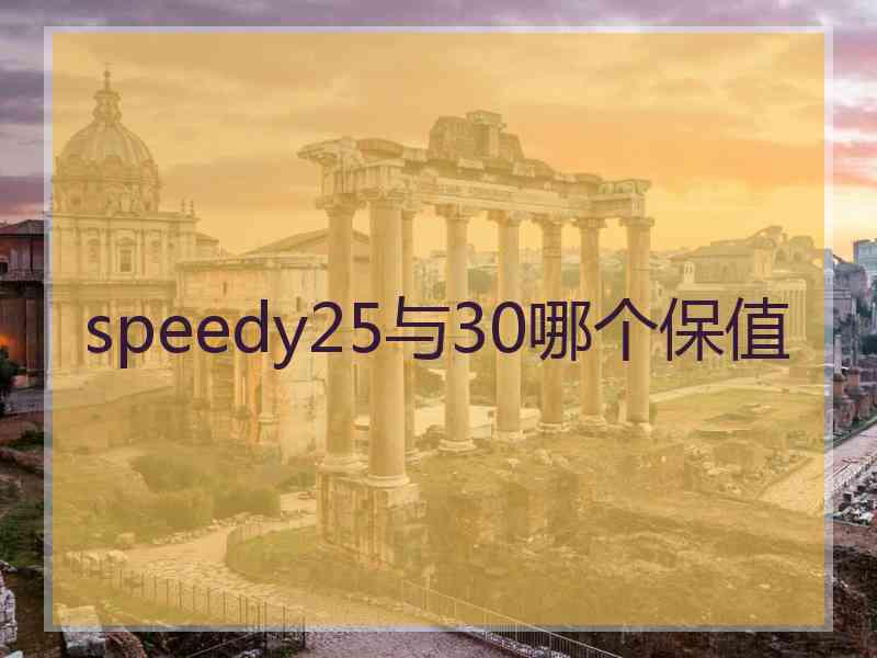 speedy25与30哪个保值