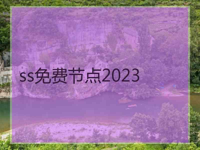 ss免费节点2023