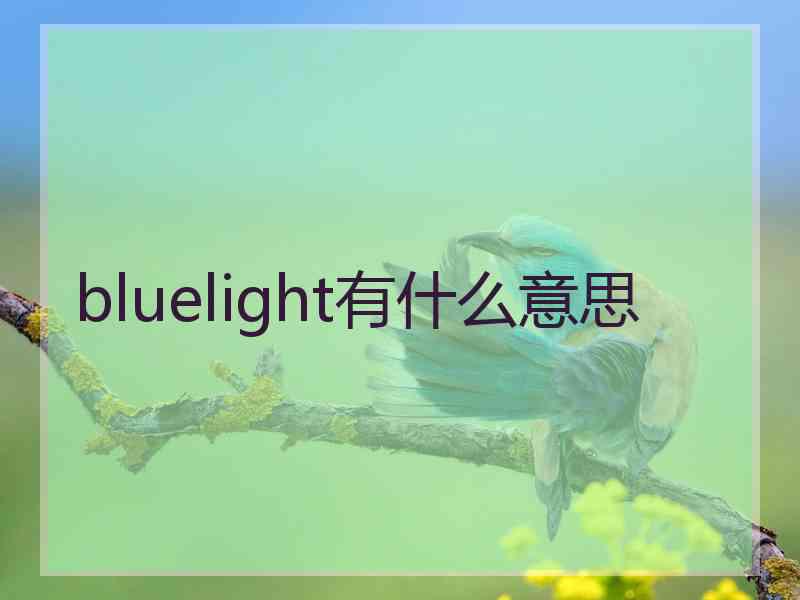 bluelight有什么意思