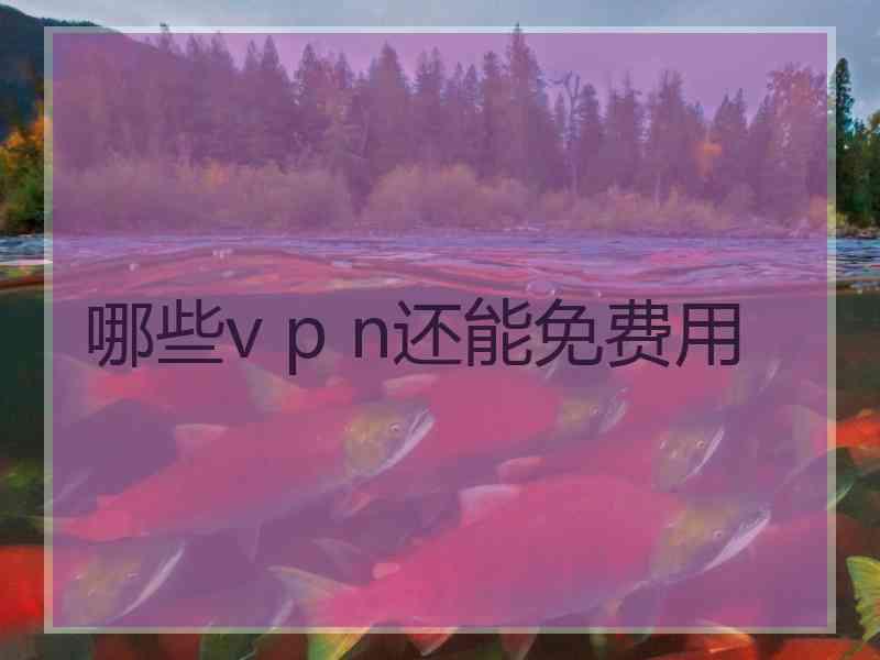 哪些v p n还能免费用