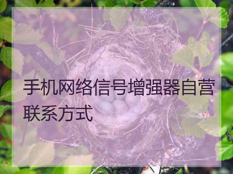 手机网络信号增强器自营联系方式