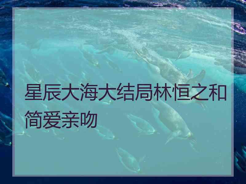 星辰大海大结局林恒之和简爱亲吻