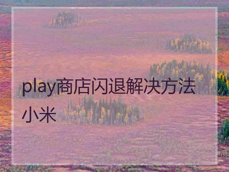 play商店闪退解决方法小米