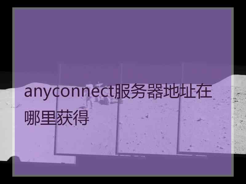 anyconnect服务器地址在哪里获得