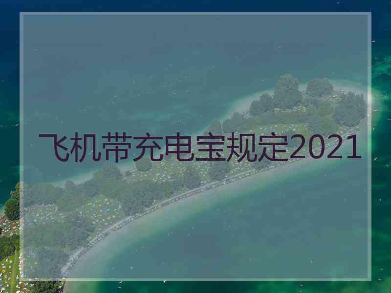 飞机带充电宝规定2021