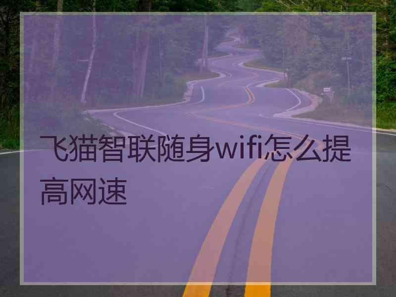 飞猫智联随身wifi怎么提高网速