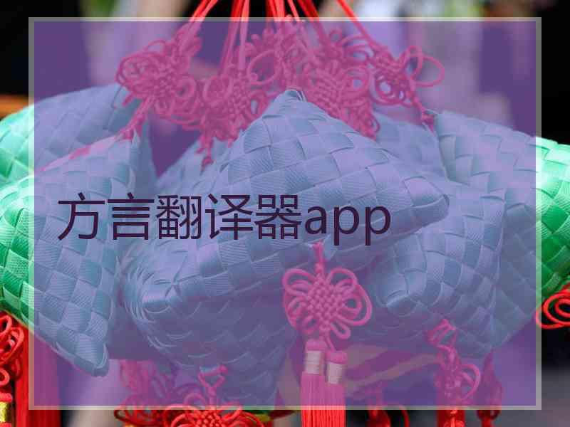 方言翻译器app