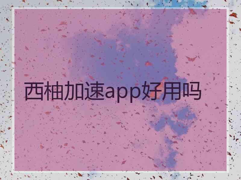 西柚加速app好用吗