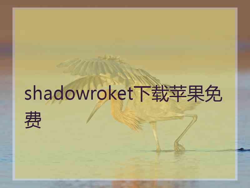 shadowroket下载苹果免费