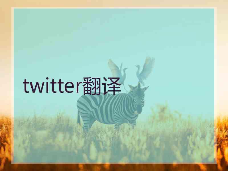 twitter翻译