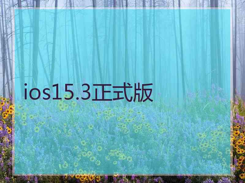 ios15.3正式版