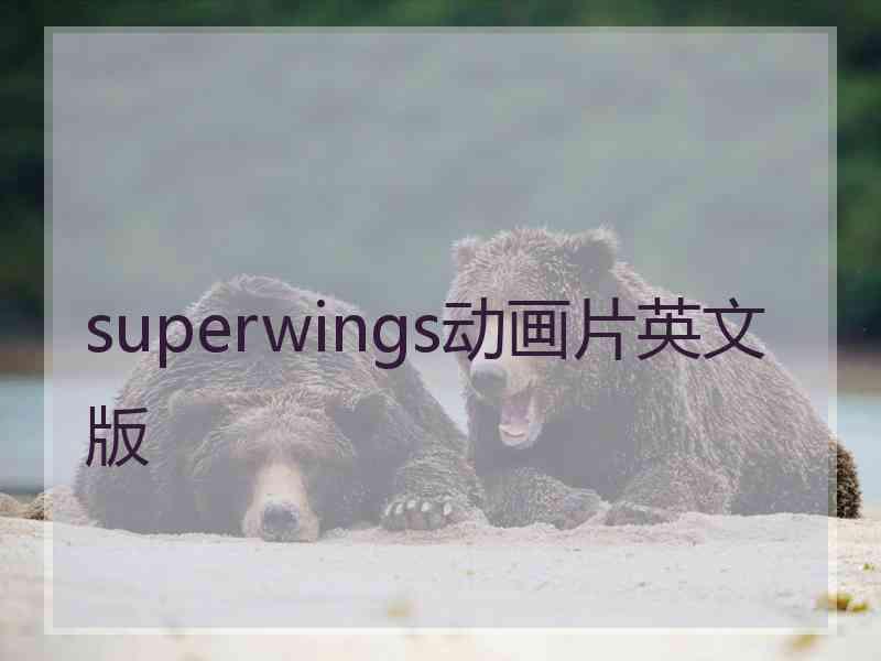 superwings动画片英文版